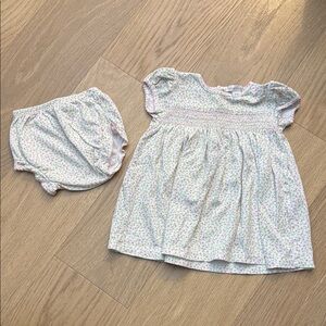 Kissy Kissy Pink and Green Floral Baby Dress and Bottoms Size 6-9 Months
